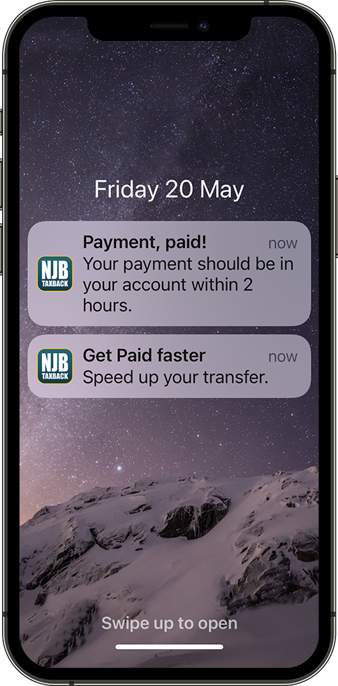 Max Taxback App notifications